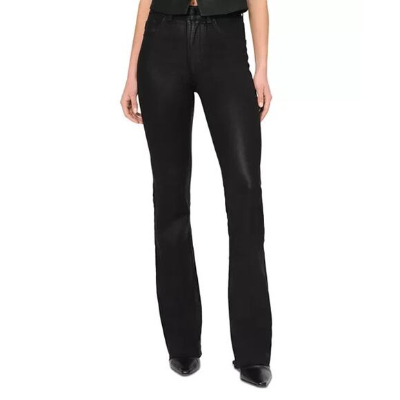 DL1961 Bridget Bootcut High Rise Instasculpt Jeans in Black Coat Size 30 0715 - Picture 1 of 6